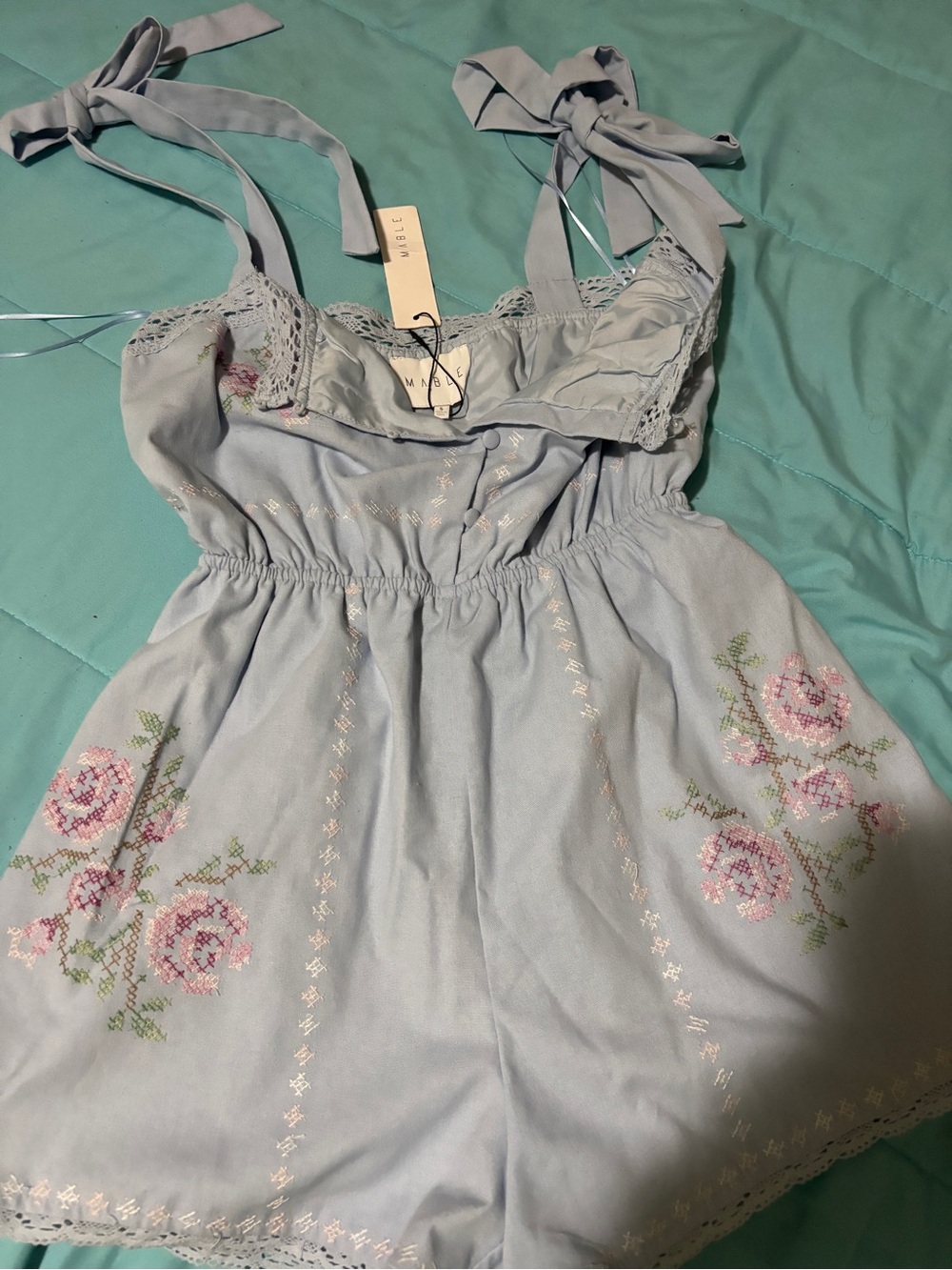 Mable clothing Dayana embroidered romper